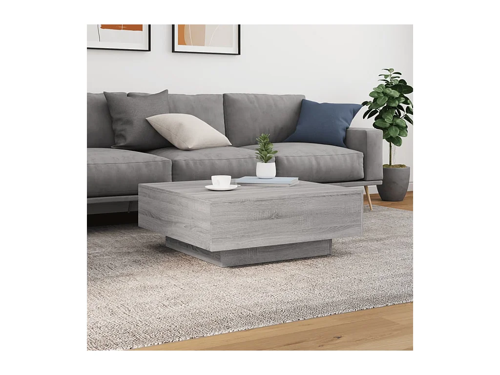 Mesa de centro-Mesa auxiliar de madera de mango maciza 90x55x36 cm SHL4350