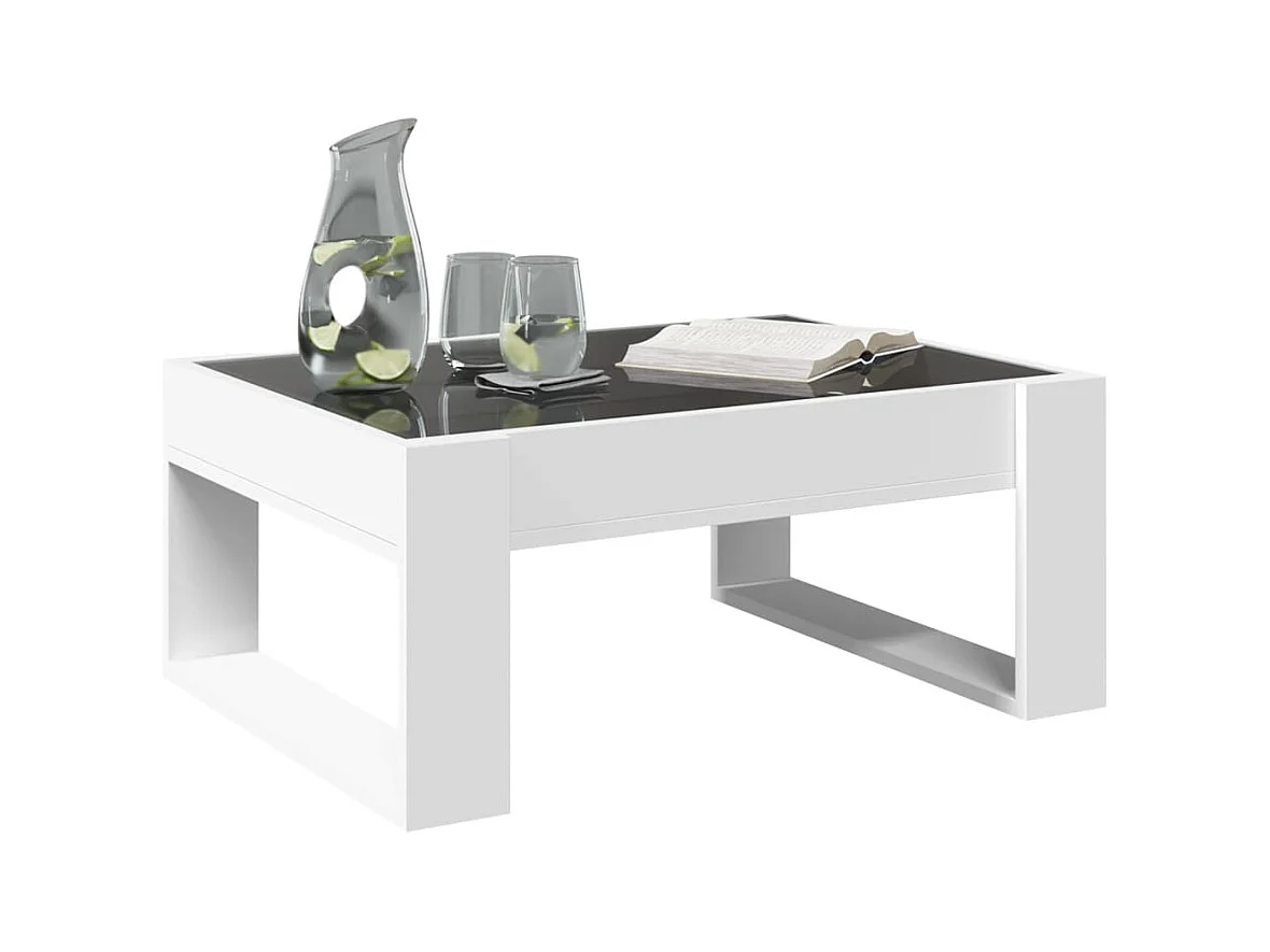 Mesa de centro-Mesa auxiliar madera de ingeniería gris hormigón 102x55x42 cm SHL98760