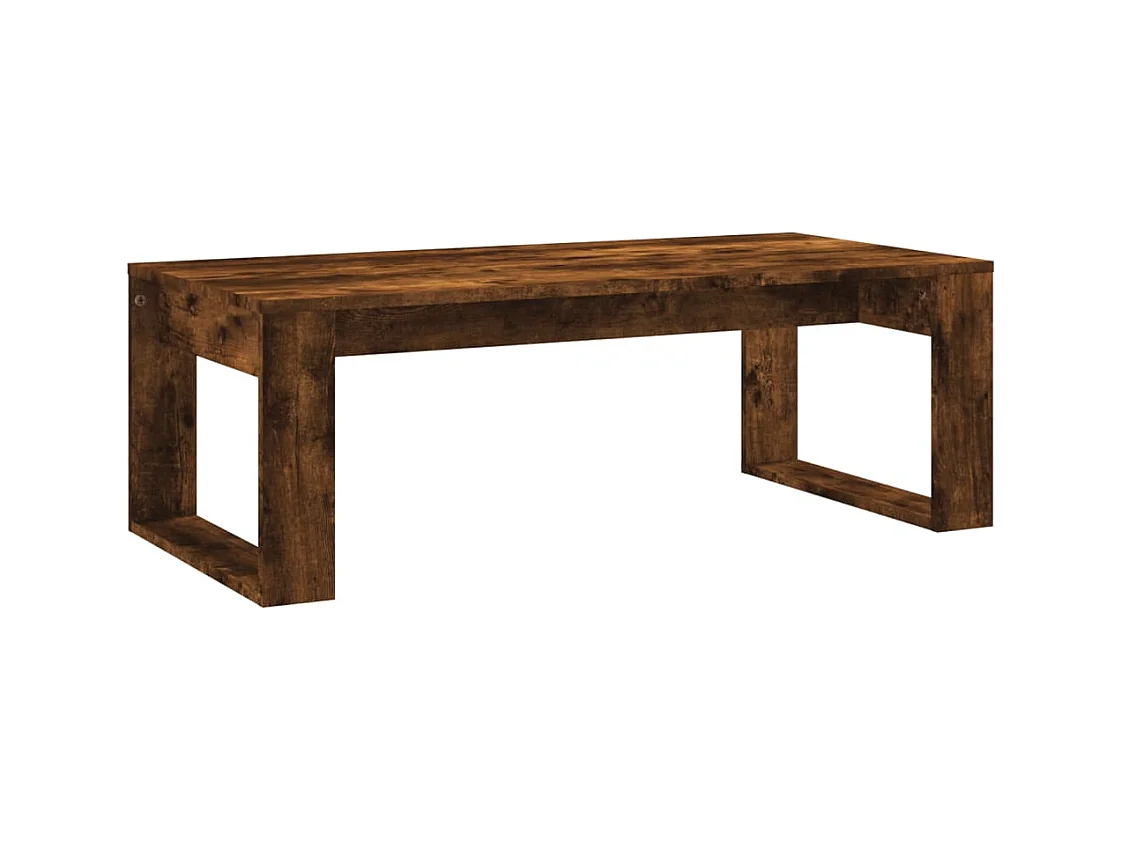 Table basse salon-Table d'appoint chêne fumé 102x50x35 cm bois d'ingénierie SHL35464