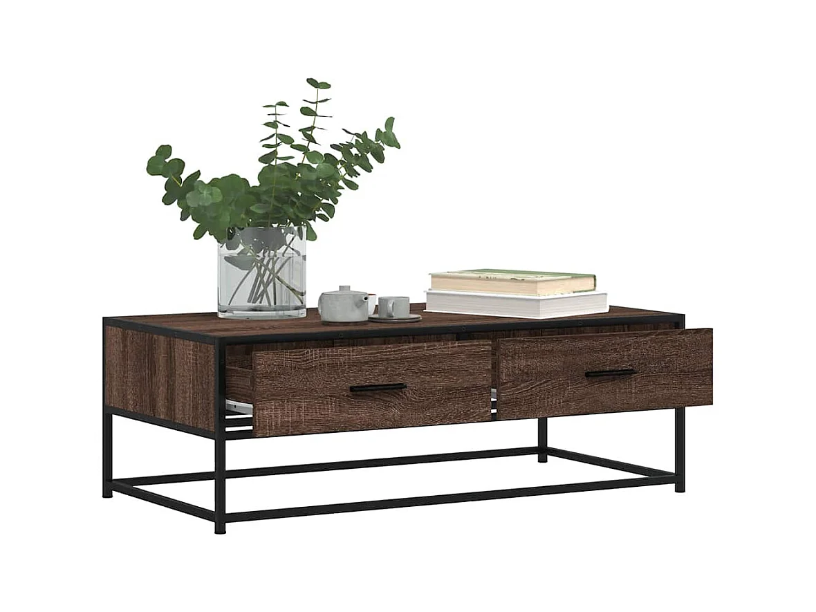 Mesa de centro-Mesa auxiliar madera maciza de pino marrón miel 80x50x40 cm SHL2745