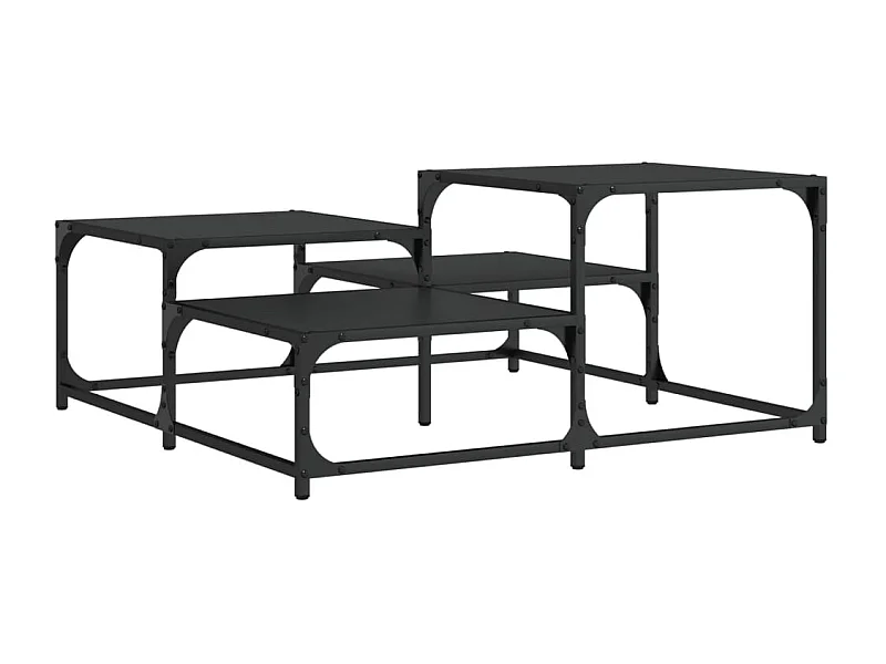 Mesa de centro-Mesa auxiliar de madera maciza de acacia 90x40x35 cm SHL731563