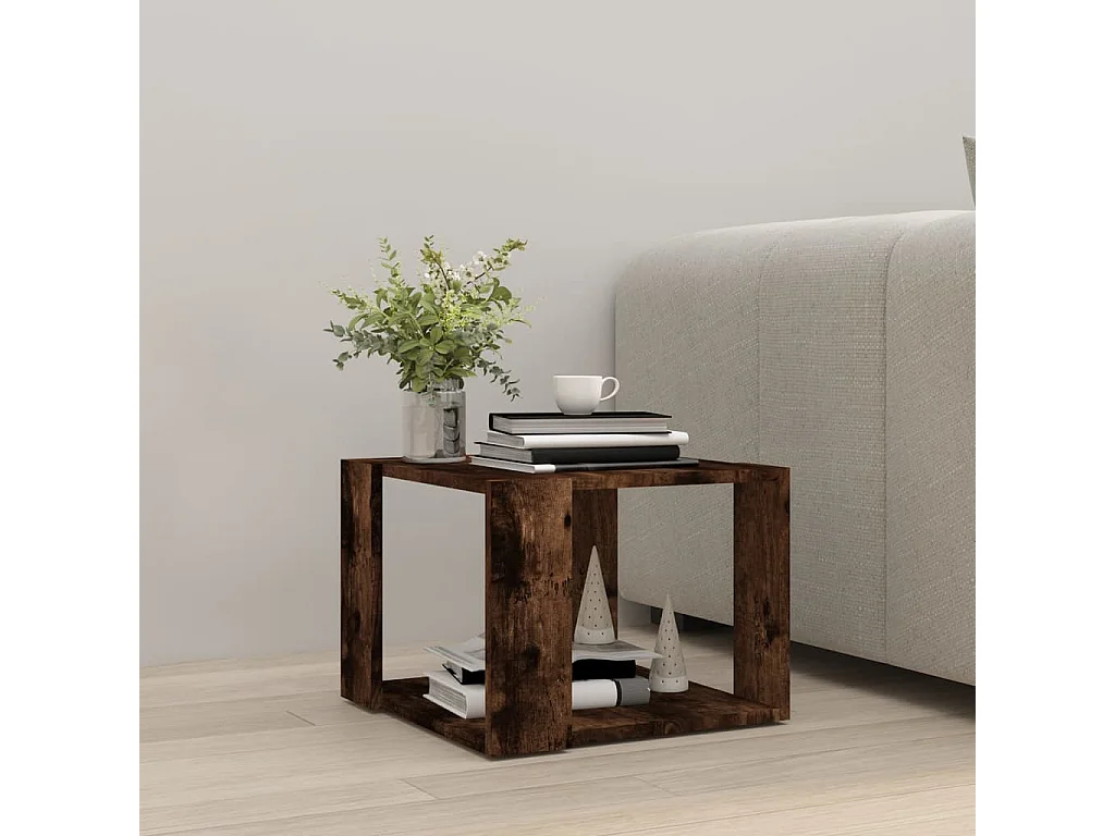 Couchtisch-Sofatisch-Beistelltische Räuchereiche 40x40x30 cm Holzwerkstoff SHL55423