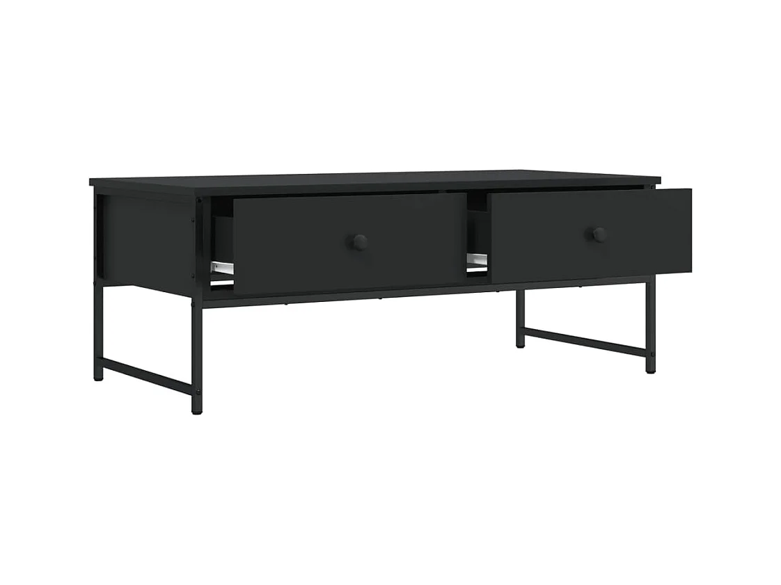 Mesa de centro | Mesa de apoio 101x49x39.5 cm derivados de madeira preto