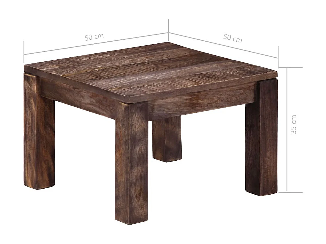 Couchtisch-Beistelltisch-Sofatisch 50x50x35 cm Massivholz Mango SHL93513