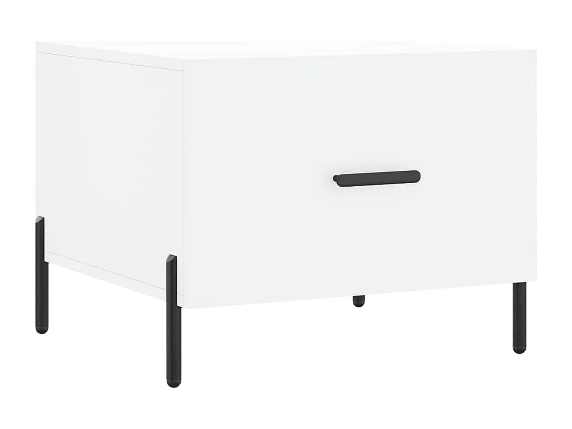 Lot de 2 Tables basses-Tables d'appoint blanc 50x50x40 cm bois d'ingénierie SHL91043