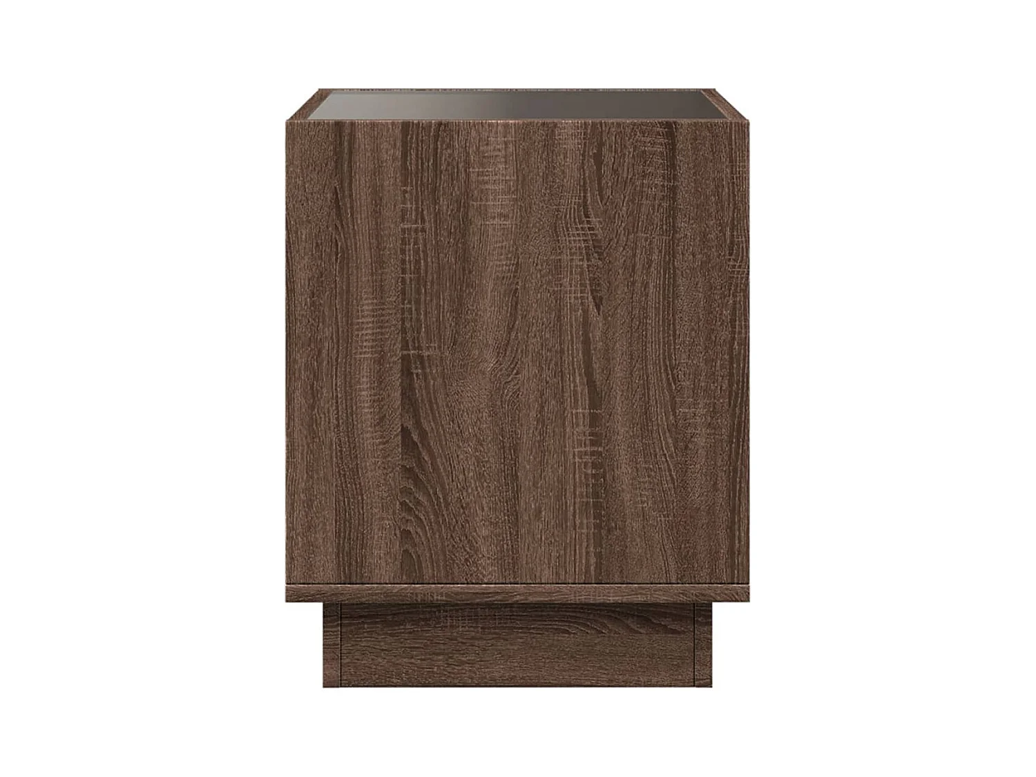 Table basse salon-Table d'appoint avec LED infini chêne marron 40x40x50 cm SHL2556
