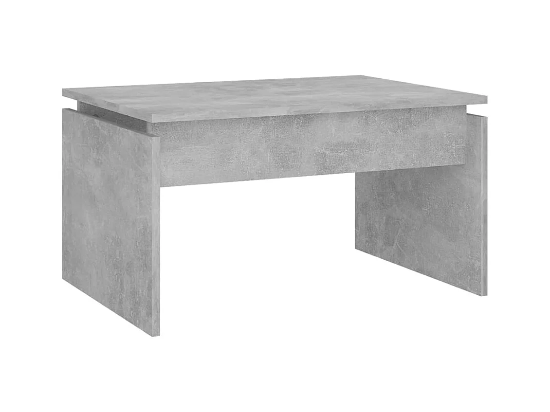 Table basse salon-Table d'appoint gris béton 68x50x38 cm bois d'ingénierie SHL54250