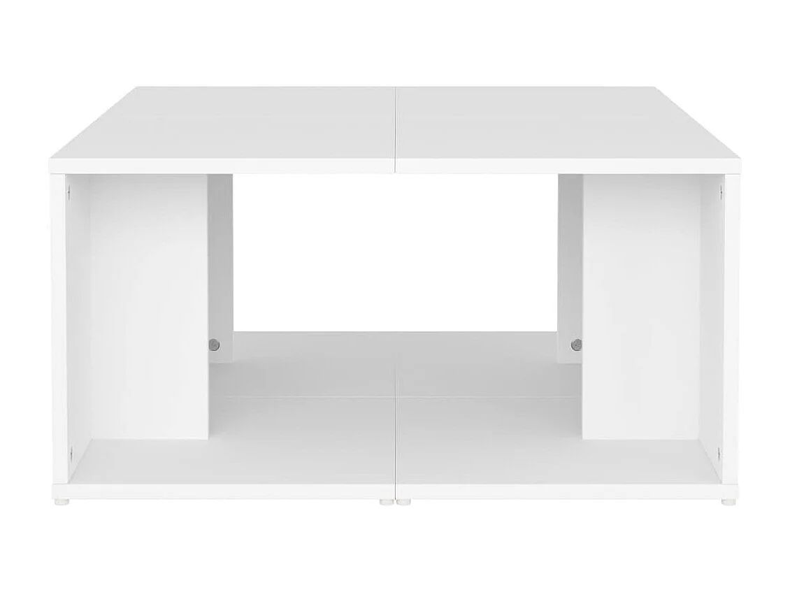 Salontafel | Bijzettafel | Koffietafel 4 st 33x33x33 cm bewerkt hout wit