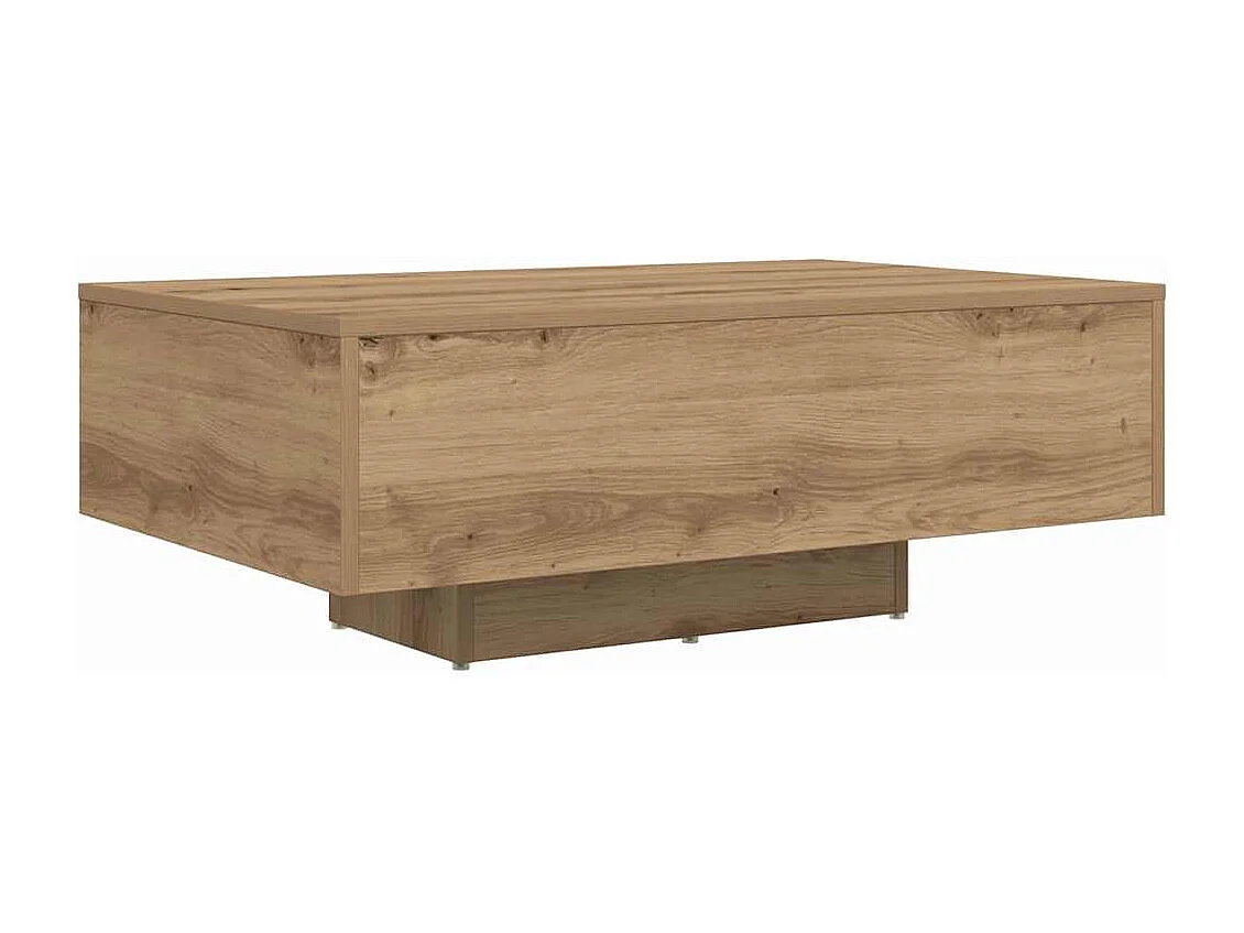 Salontafel | Woonkamertafel | Koffietafel artisanaal eikenkleurig 85 x 55 x 31 cm Bewerkt hout