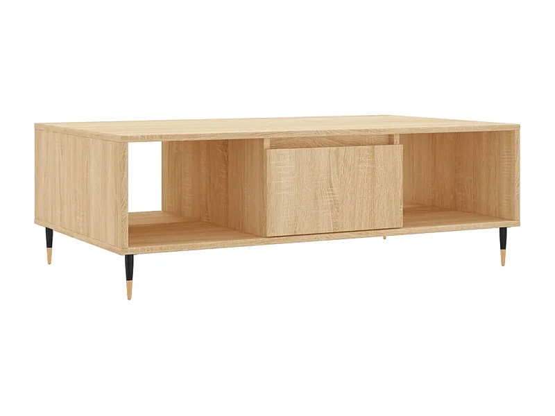 Mesa de centro | Mesa auxiliar madera de ingeniería marrón roble 100x50x50 cm SHL3899