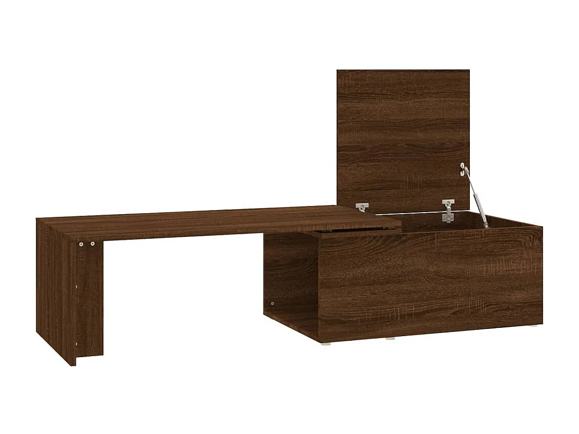 Couchtisch-Sofatisch-Beistelltische Braun Eichen-Optik 150x50x35 cm Holzwerkstoff SHL65281