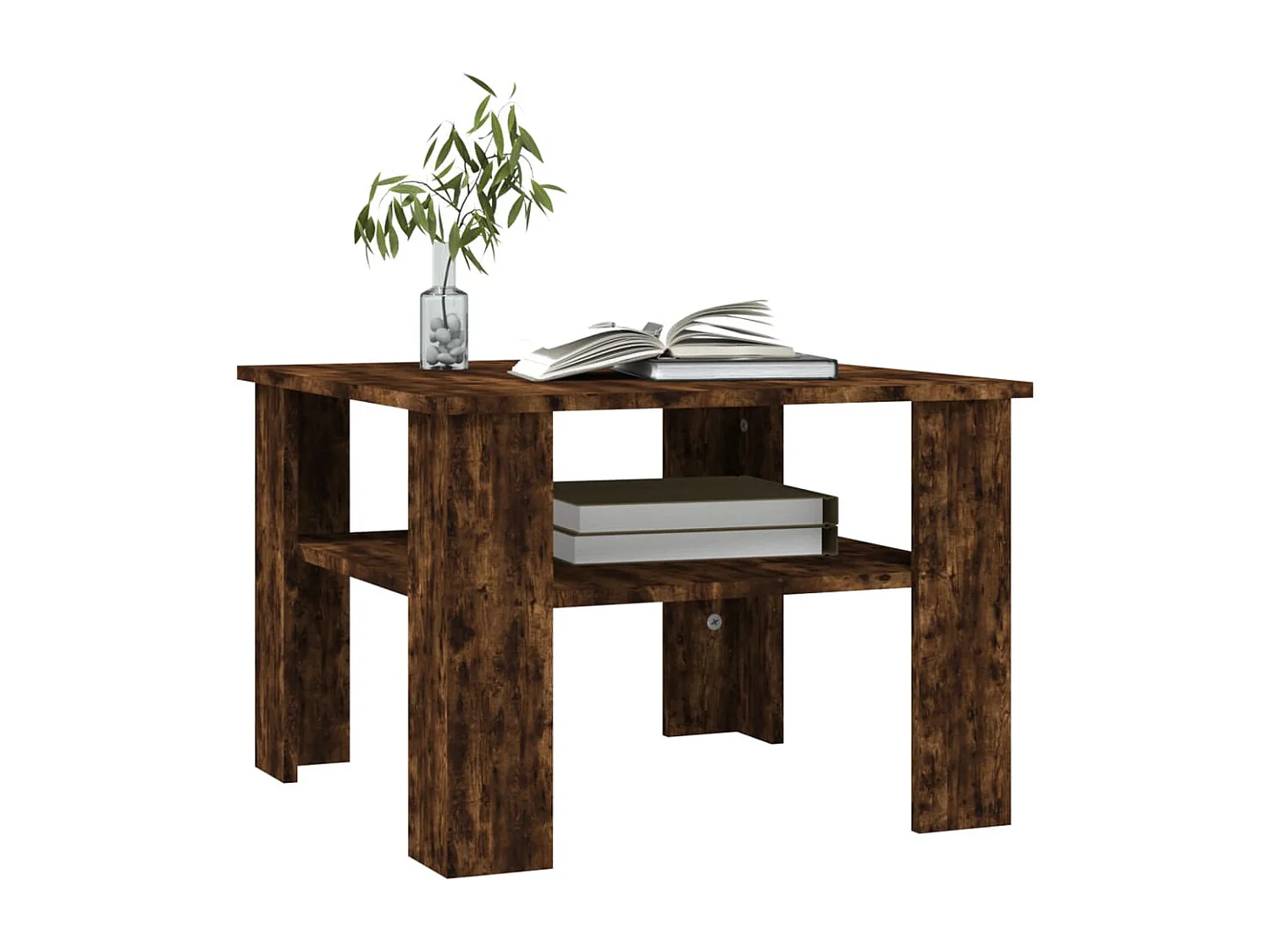 Couchtisch-Sofatisch-Beistelltische Räuchereiche 60x60x42 cm Holzwerkstoff SHL61548