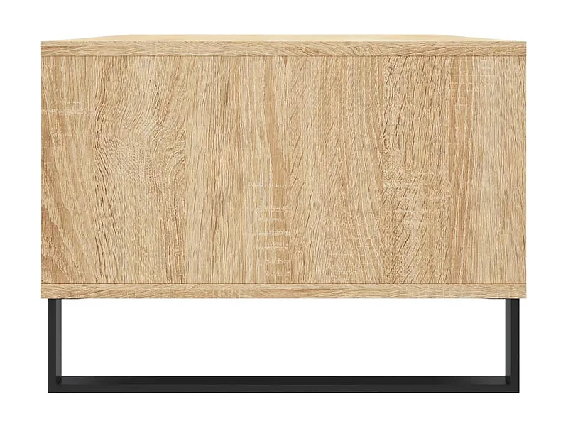 Mesa de centro | Mesa auxiliar madera ingeniería metal roble humo 100x50x45cm SHL4135