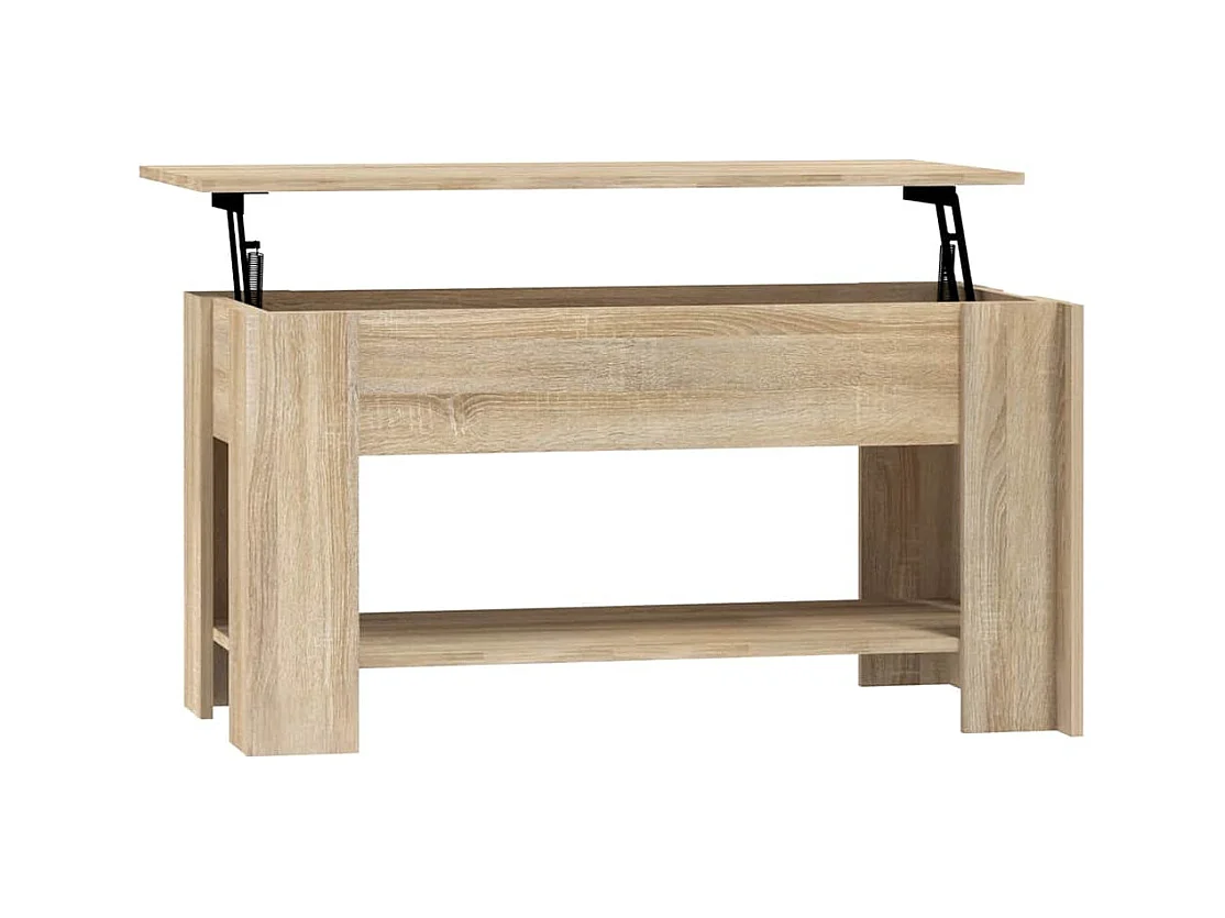 Mesa de centro | Mesa auxiliar de madera maciza de pino blanco 110x55x45 cm SHL540729