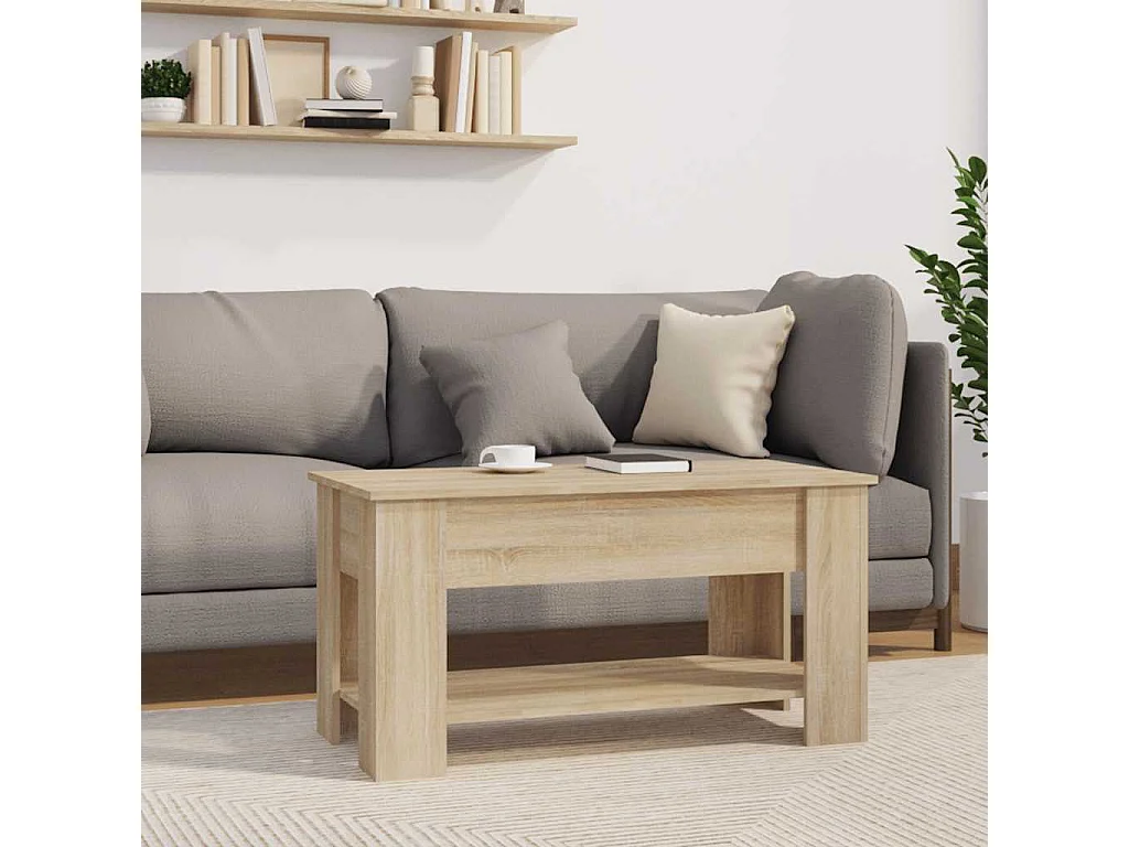 Couchtisch-Sofatisch-Beistelltische Sonoma-Eiche 101x49x52 cm Holzwerkstoff SHL24950