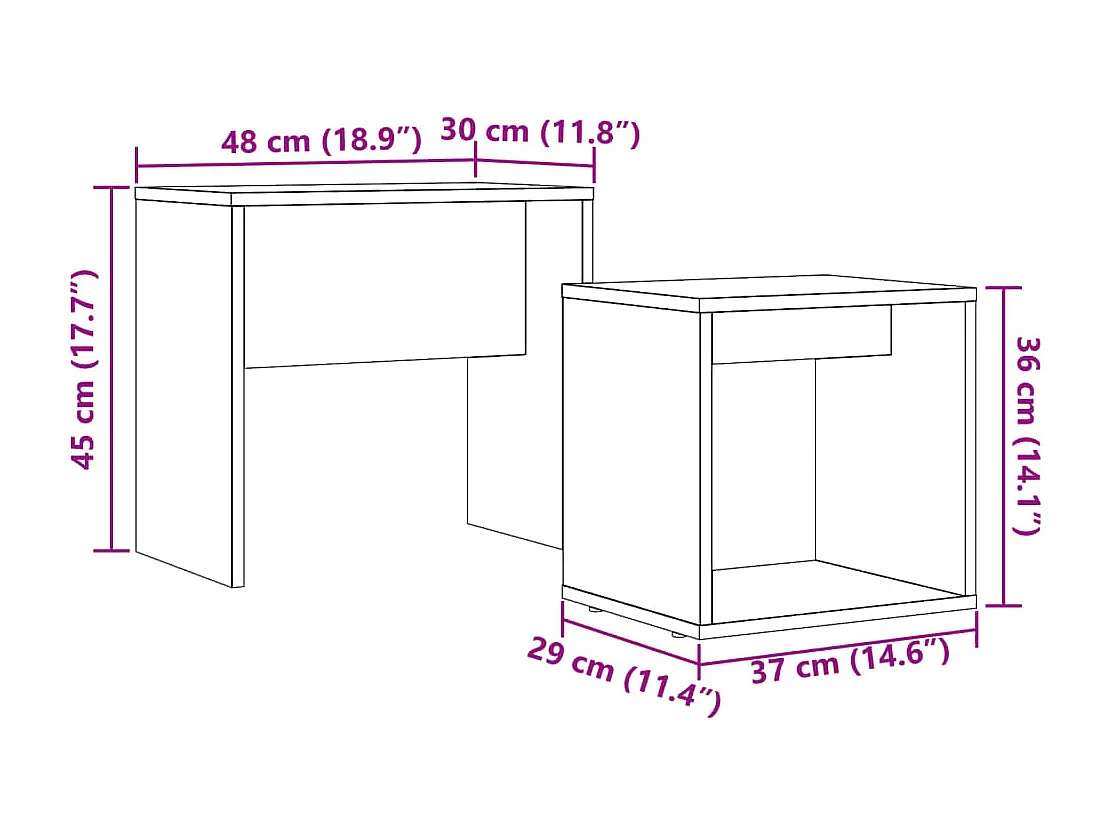 Mesa de centro-Mesa auxiliar madera reciclada SHL852253