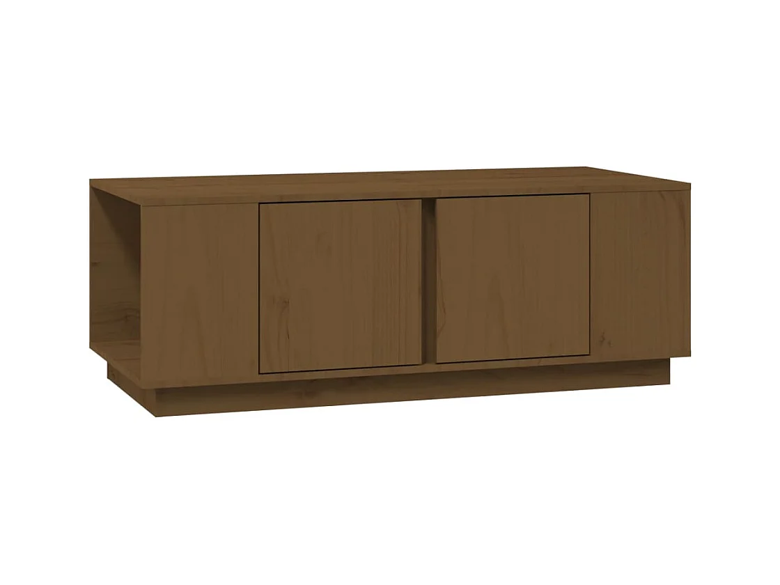 Table basse salon-Table d'appoint Marron miel 110x50x40 cm Bois massif de pin SHL26494