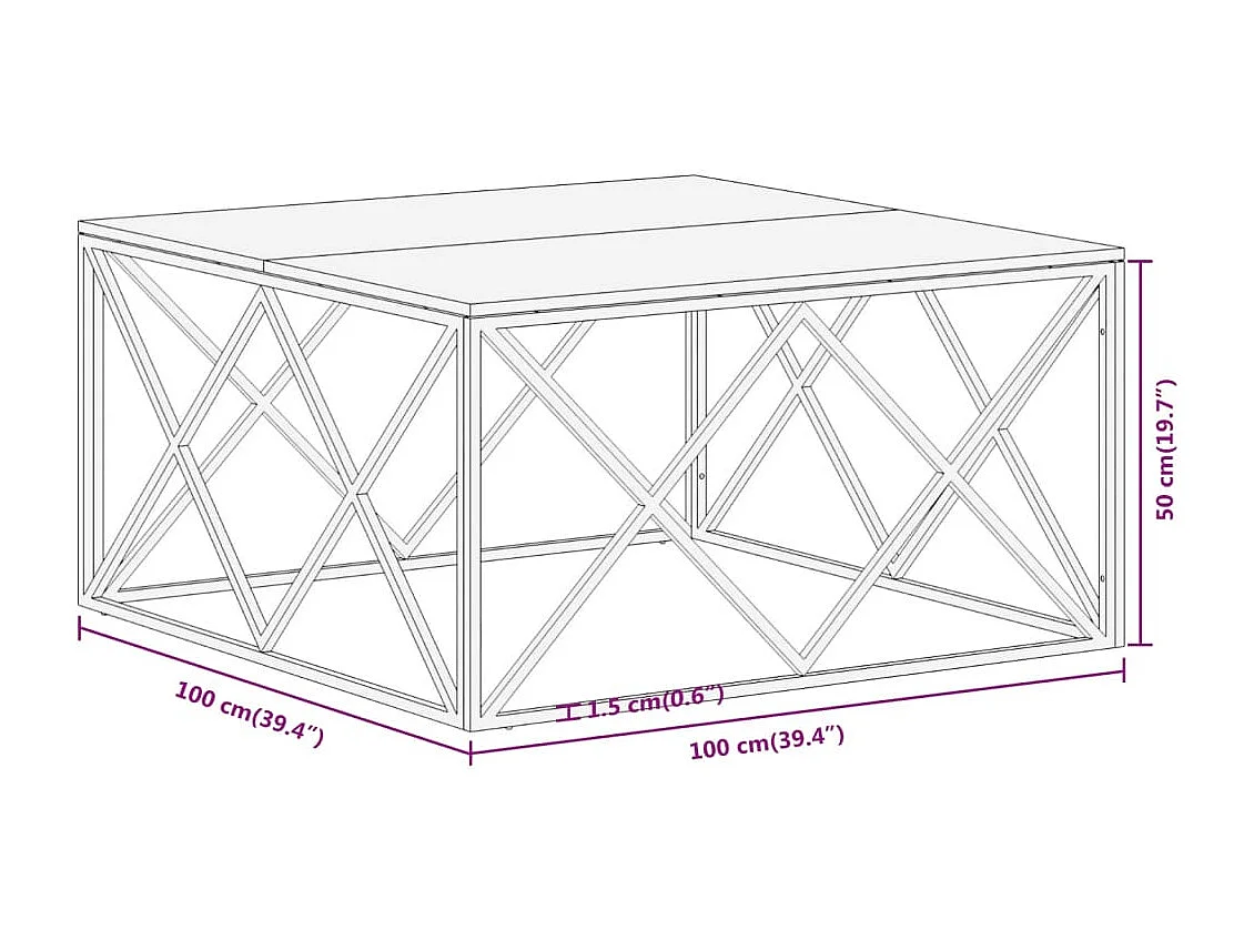 Mesa de centro | Mesa auxiliar con Infinity LED gris hormigón 50x50x30 cm SHL33353