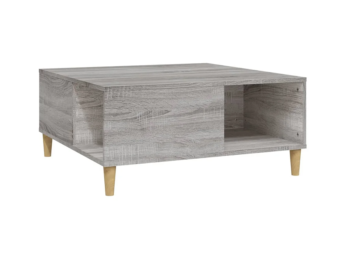 Table basse salon-Table d'appoint sonoma gris 80x80x36,5 cm bois d'ingénierie SHL62958