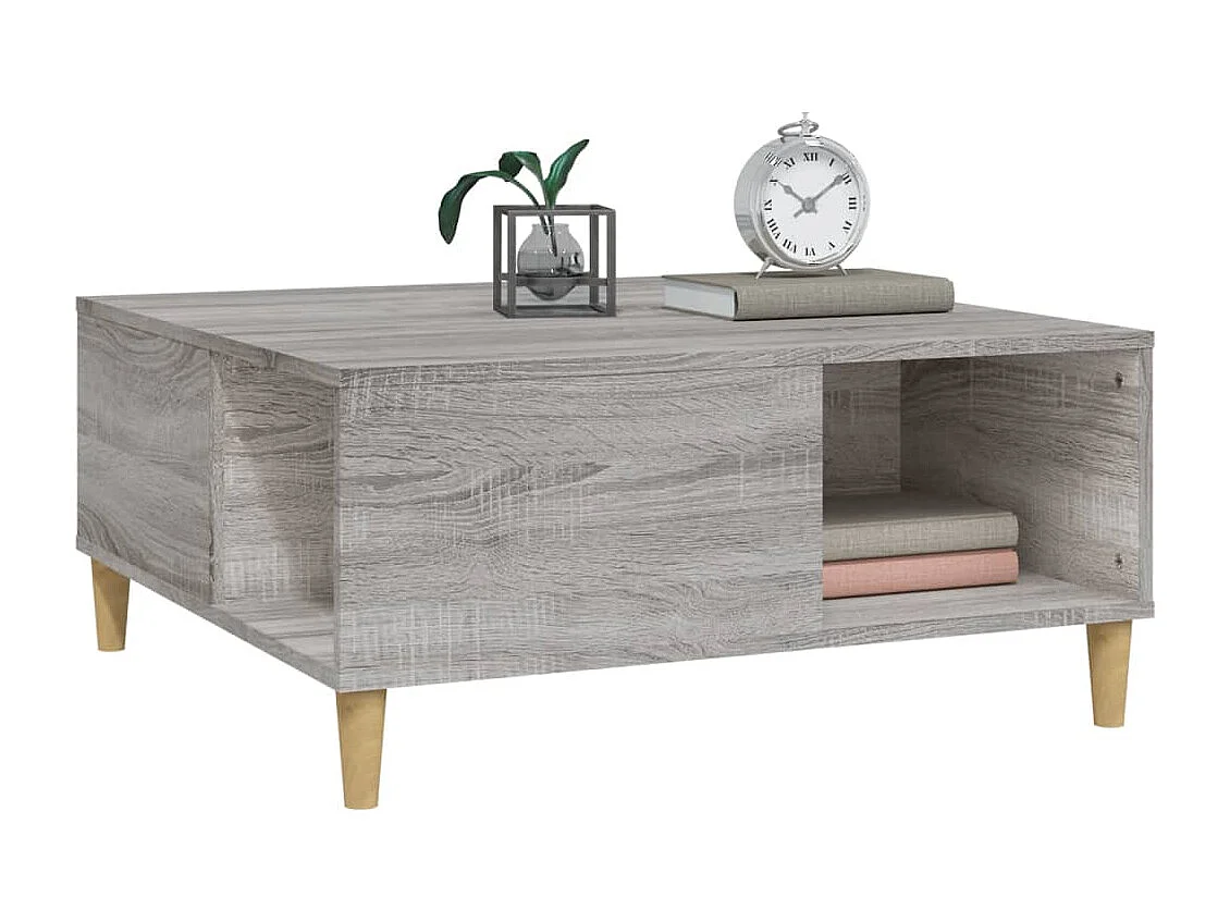 Couchtisch-Wohnzimmertisch-Beistelltische Grau Sonoma 80x80x36,5 cm Holzwerkstoff SHL86914