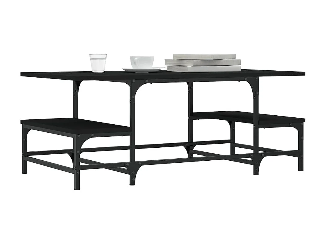 Mesa de centro-Mesa auxiliar con patas de metal blanco brillante 50x50x40 cm SHL3457