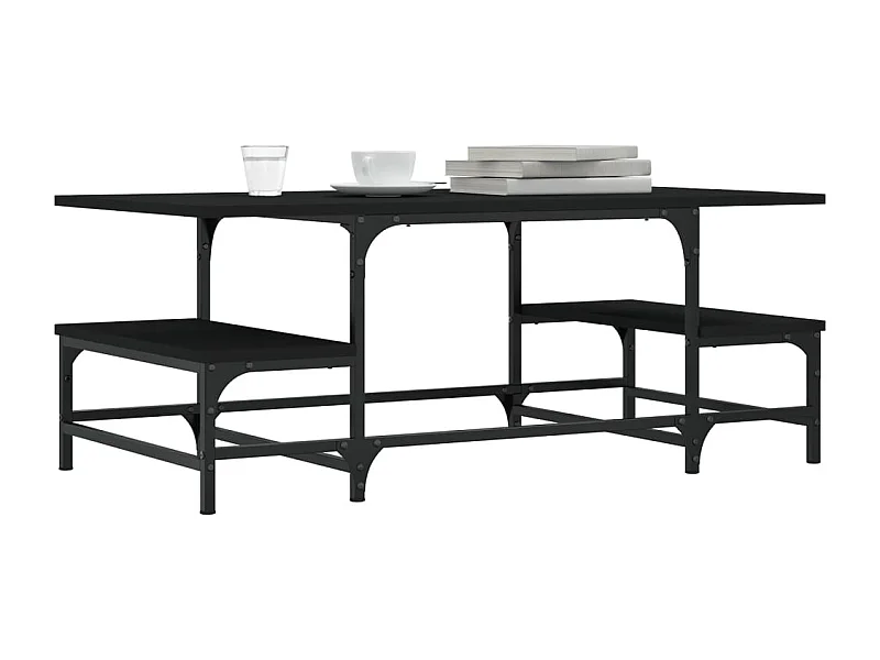 Table basse salon-Table d'appoint noir 100x50,5x40 cm bois d'ingénierie SHL30106