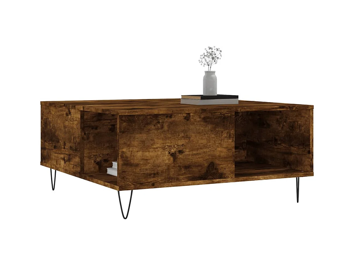 Mesa de centro | Mesa auxiliar madera ingeniería roble ahumado 102x44,5x50 cm SHL2188