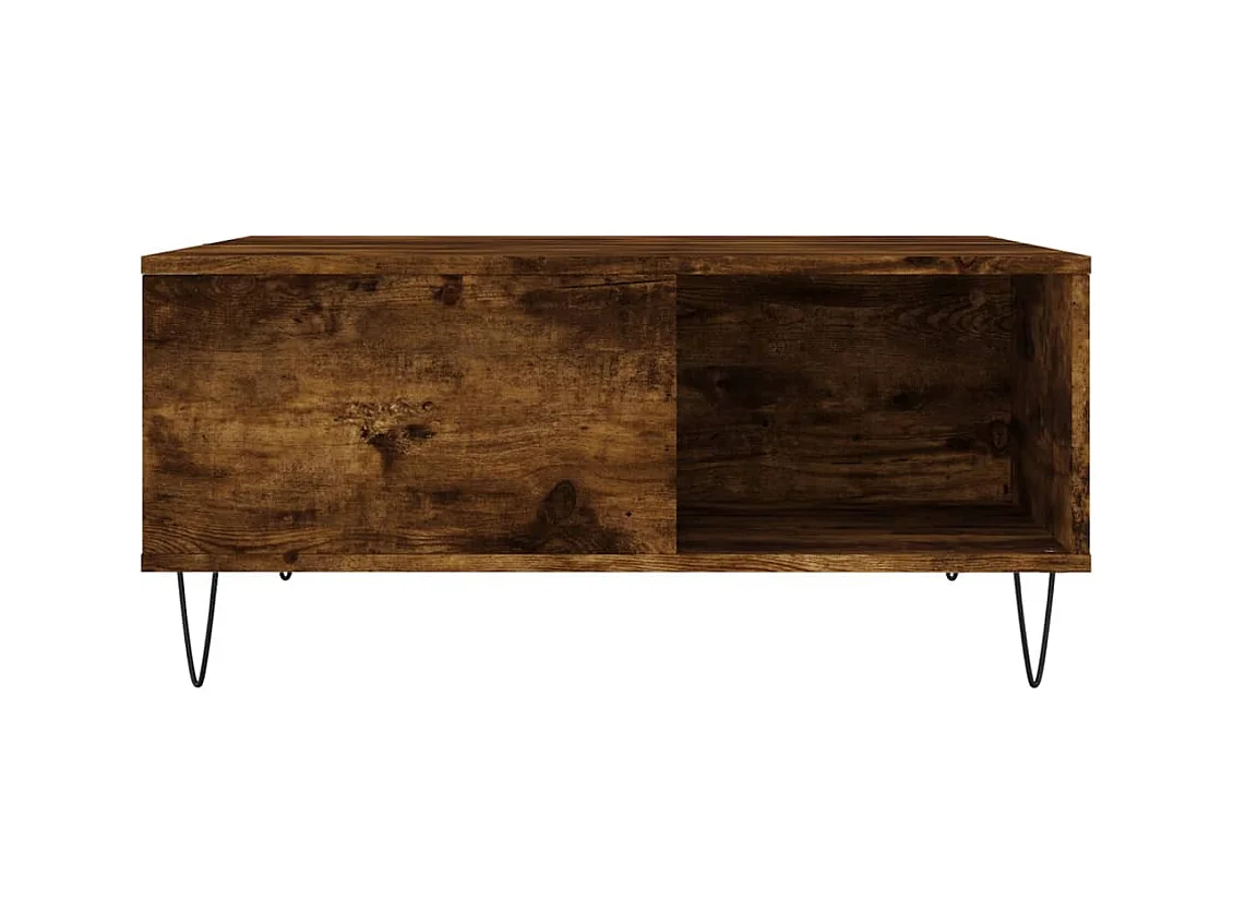 Mesa de centro | Mesa auxiliar madera ingeniería roble ahumado 102x44,5x50 cm SHL2188