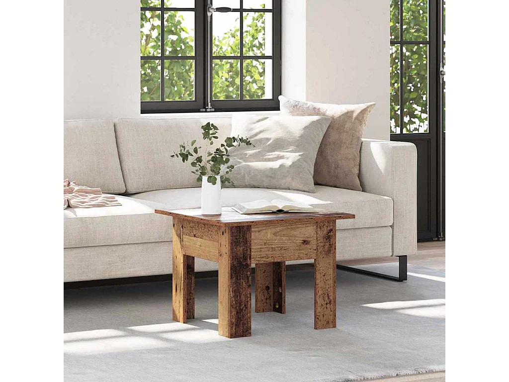 Couchtisch-Wohnzimmertisch-Beistelltische Altholz 55x55x42 cm Holzwerkstoff SHL74662