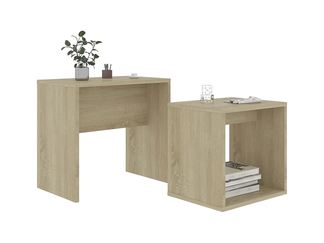 Mesa de centro | Mesa auxiliar con luces LED negro 90x50x40 cm SHL84480