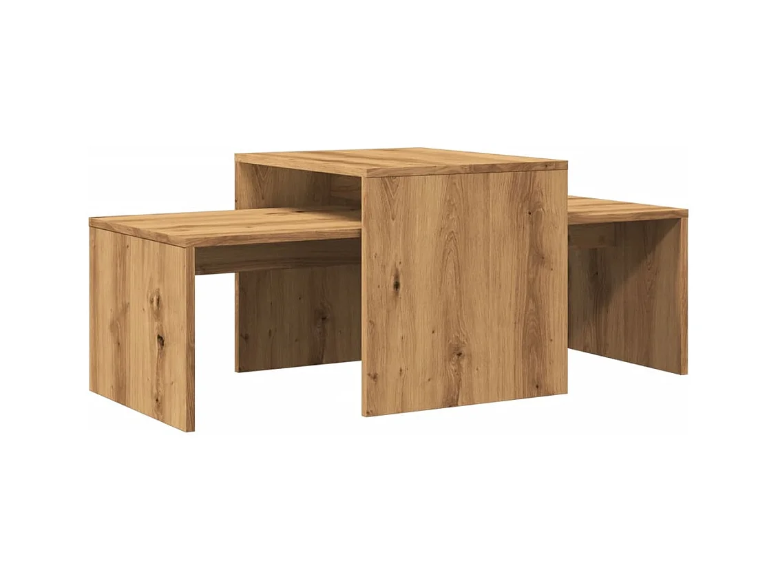 Mesa de centro | Mesa de apoio | Mesa de café 100x48x40 cm deriv. madeira carvalho artisiano