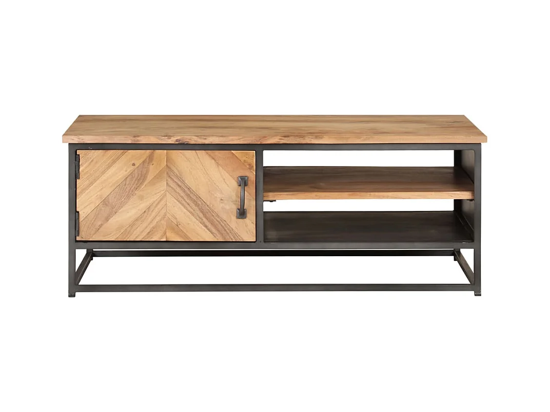 Mesa de centro | Mesa auxiliar 2 uds madera ingeniería blanco brillo 50x50x40cm SHL2699