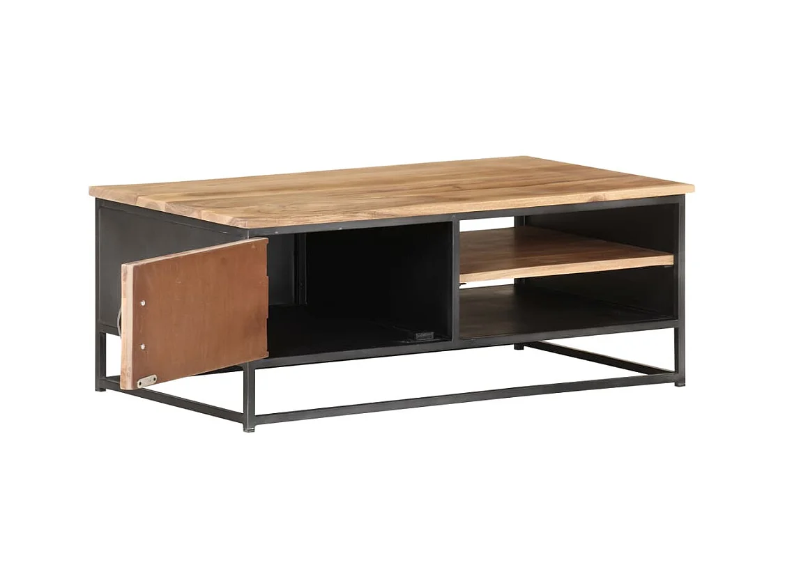 Mesa de centro | Mesa auxiliar 2 uds madera ingeniería blanco brillo 50x50x40cm SHL2699