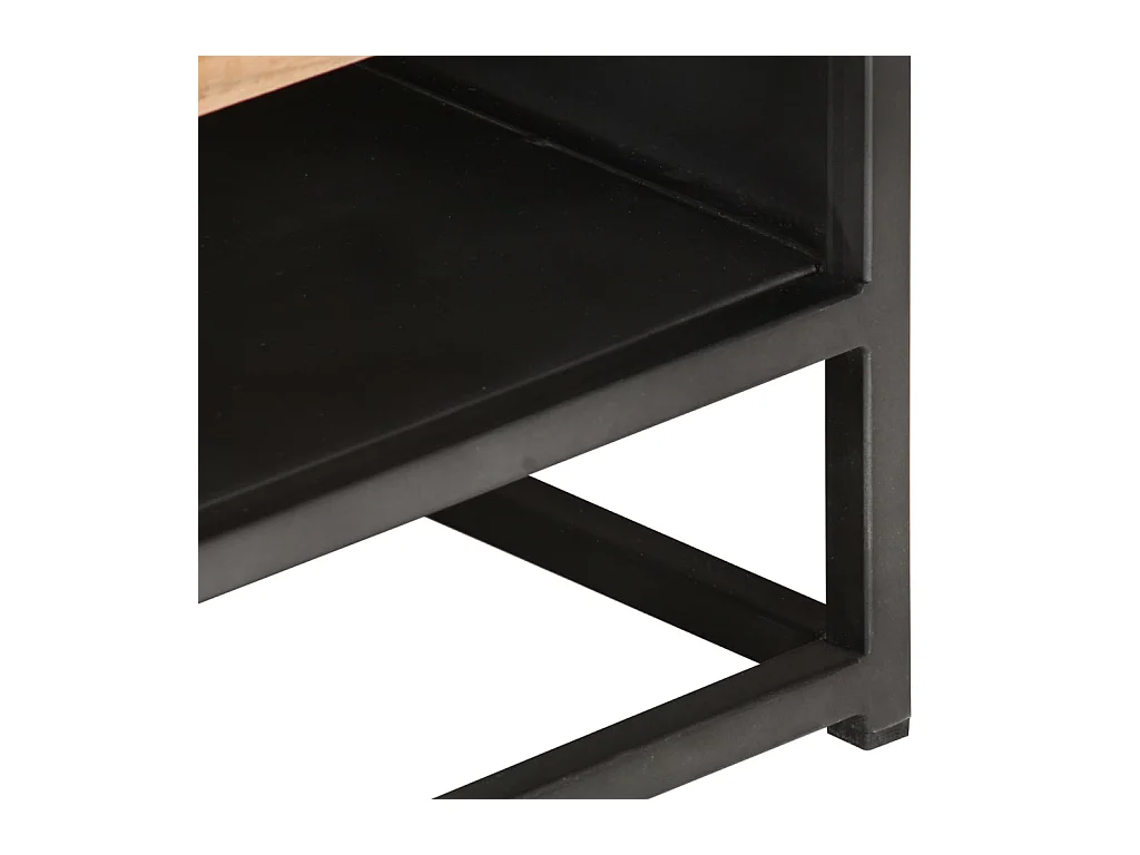 Mesa de centro | Mesa auxiliar 2 uds madera ingeniería blanco brillo 50x50x40cm SHL2699