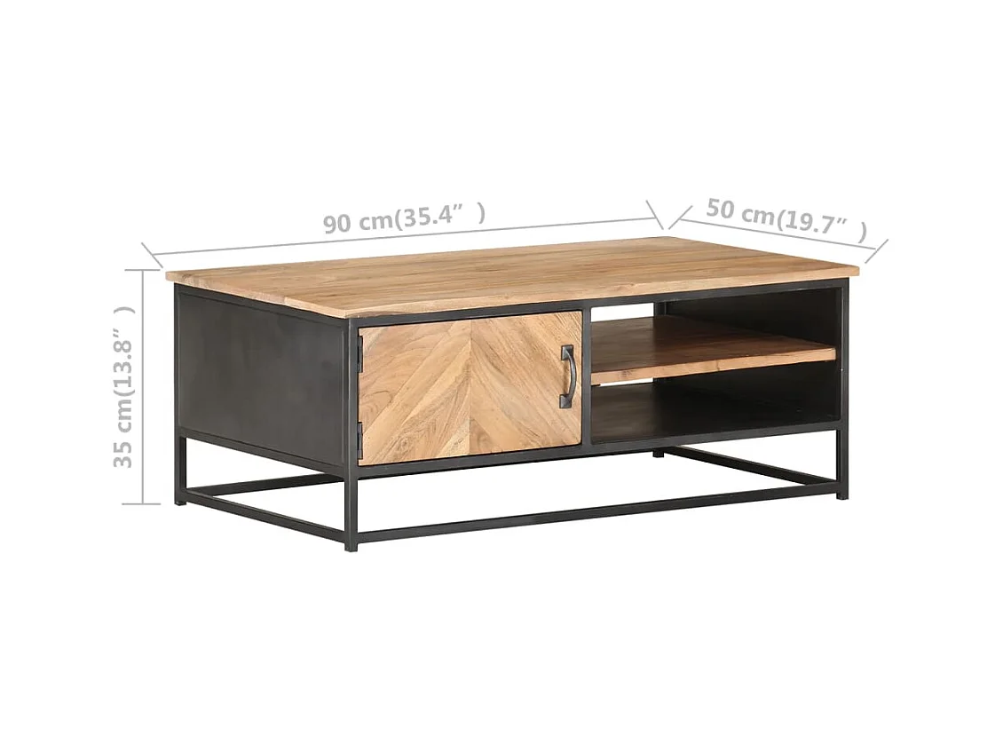Mesa de centro | Mesa auxiliar 2 uds madera ingeniería blanco brillo 50x50x40cm SHL2699