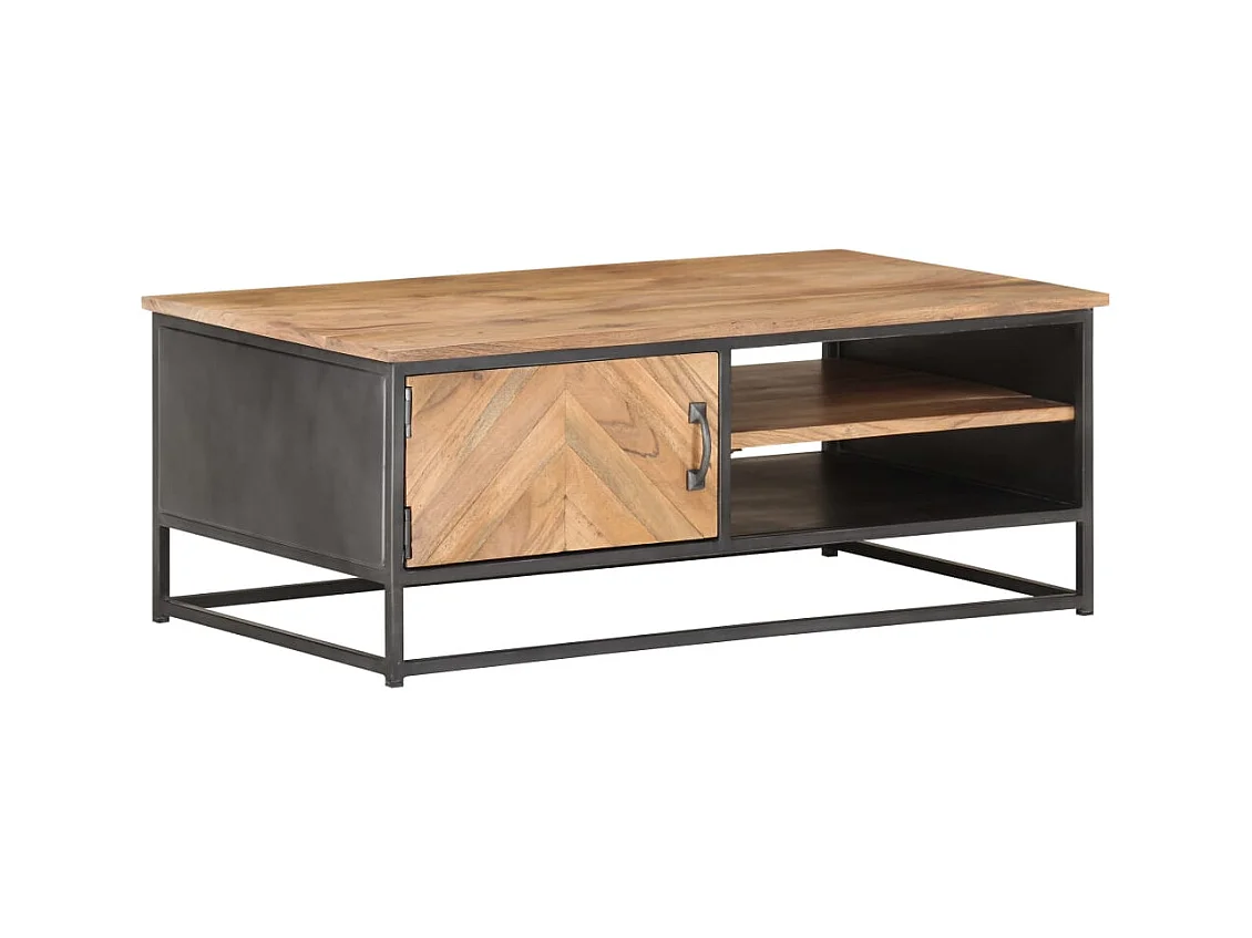 Mesa de centro | Mesa auxiliar 2 uds madera ingeniería blanco brillo 50x50x40cm SHL2699