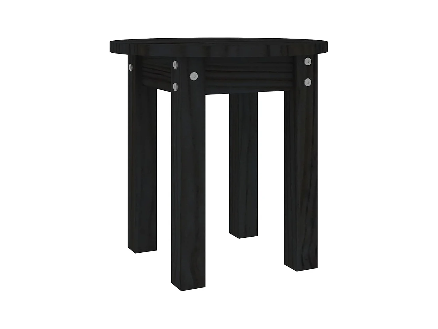 Table basse salon-Table d'appoint Noir Ø 35x35 cm Bois massif de pin SHL12207