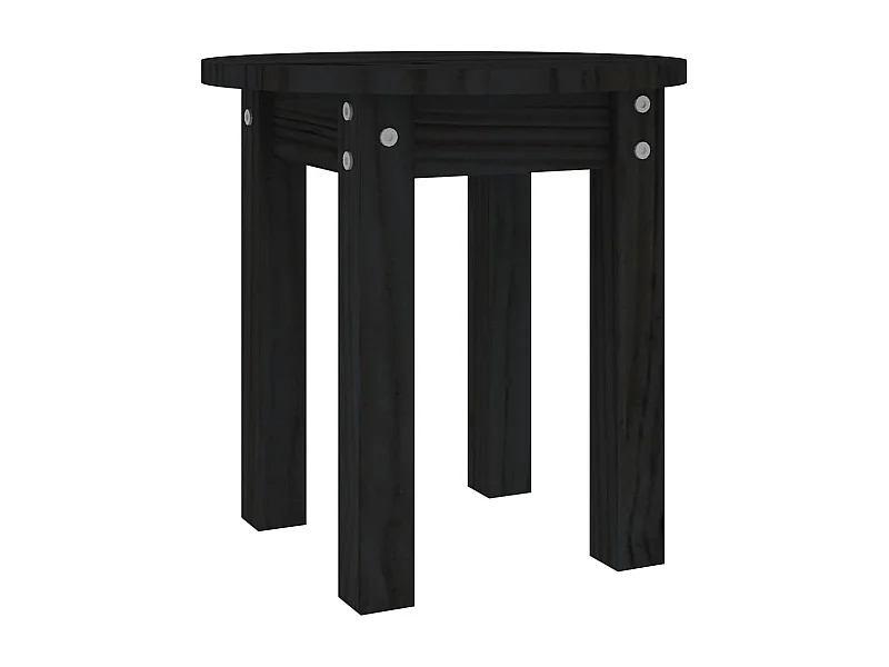 Table basse salon-Table d'appoint Noir Ø 35x35 cm Bois massif de pin SHL12207