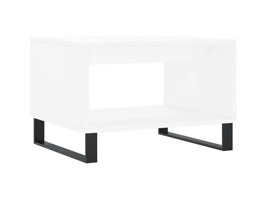 Table basse salon-Table d'appoint blanc 60x50x40 cm bois d'ingénierie SHL39467