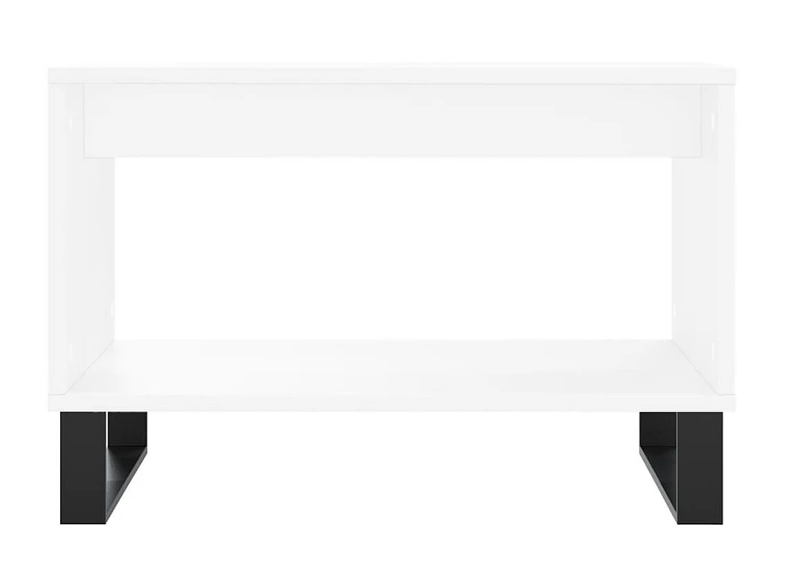 Table basse salon-Table d'appoint blanc 60x50x40 cm bois d'ingénierie SHL39467