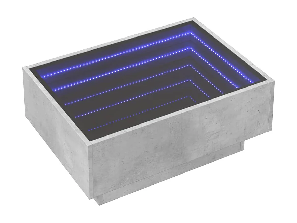 LED Couchtisch-Beistelltische-Sofatisch Betongrau 70x50x30 cm Holzwerkstoff SHL28188