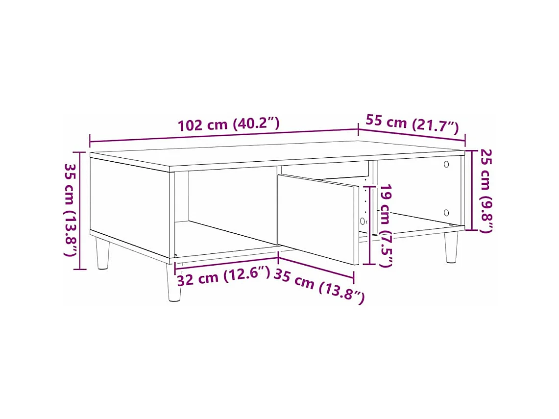 Mesas de centro | Mesas auxiliares 2 uds madera ingeniería gris Sonoma 50x46x50 cm SHL2651