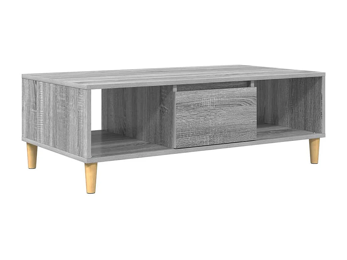 Salontafel | Woonkamertafel | Bijzettafel Grijs sonoma 103.5 x 60 x 35 cm Bewerkt hout