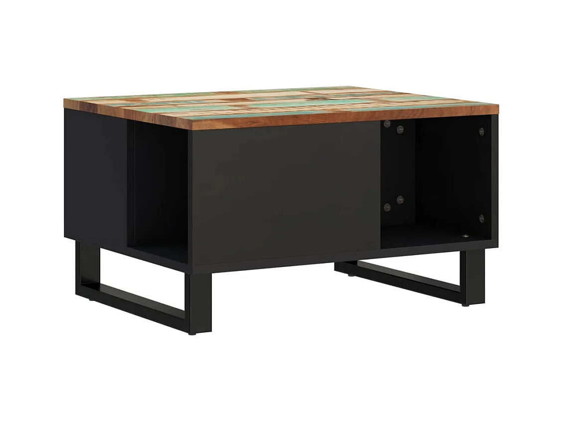 Mesa de centro | Mesa auxiliar con Infinity LED roble ahumado 70x50x30 cm SHL4714