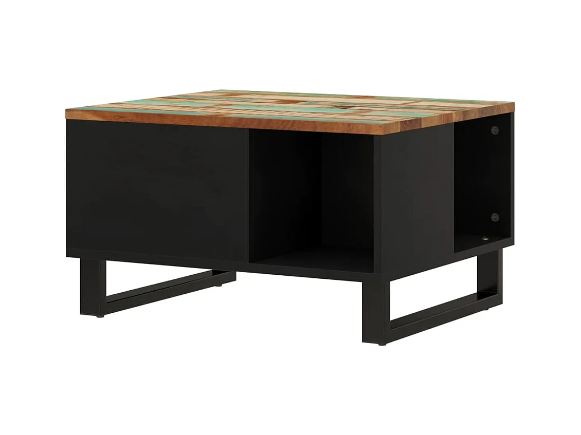 Mesa de centro | Mesa auxiliar con Infinity LED roble ahumado 70x50x30 cm SHL4714