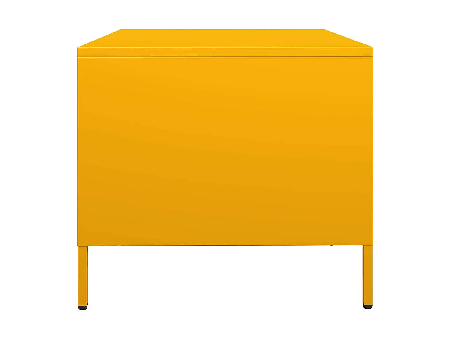 Table basse salon-Table d'appoint jaune moutarde 68,5x50x43,5 cm acier laminé à froid SHL90474