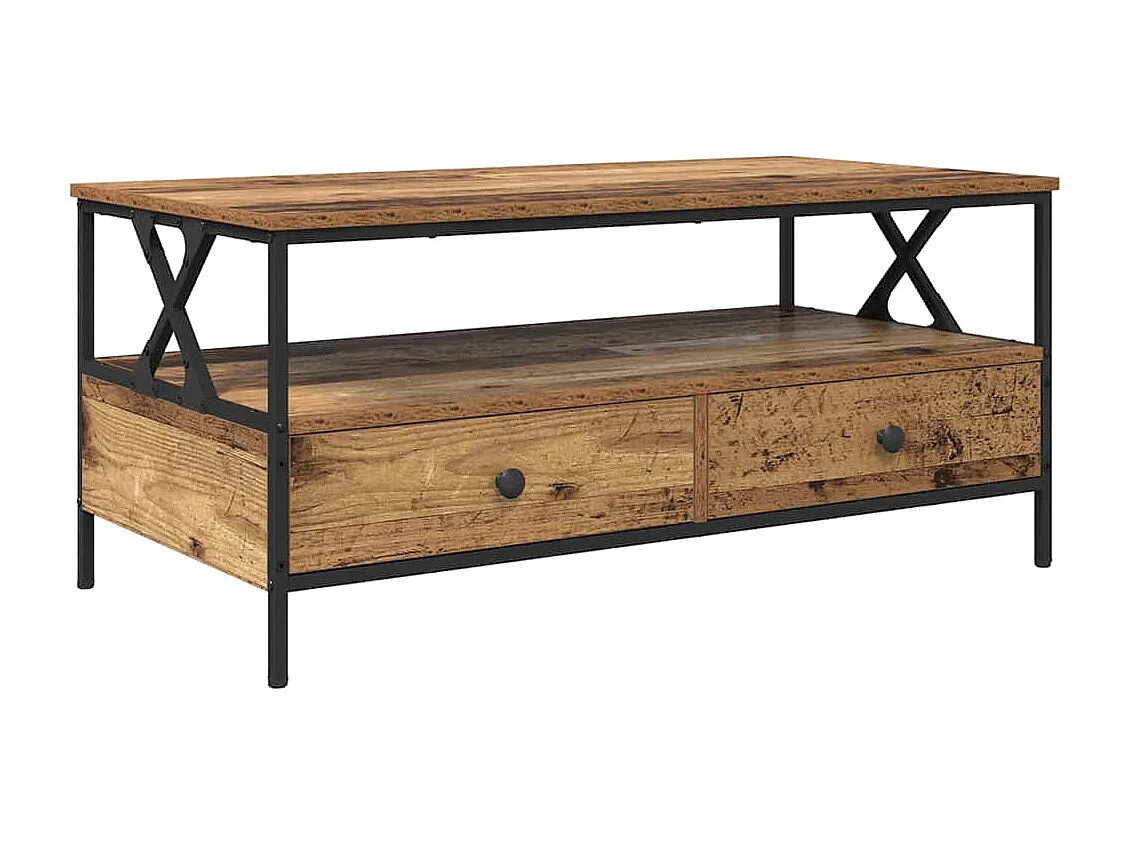 Mesa de centro | Mesa de café | Mesa auxiliar Madera vieja 100x51x45 cm Madera contrachapada SHL4548