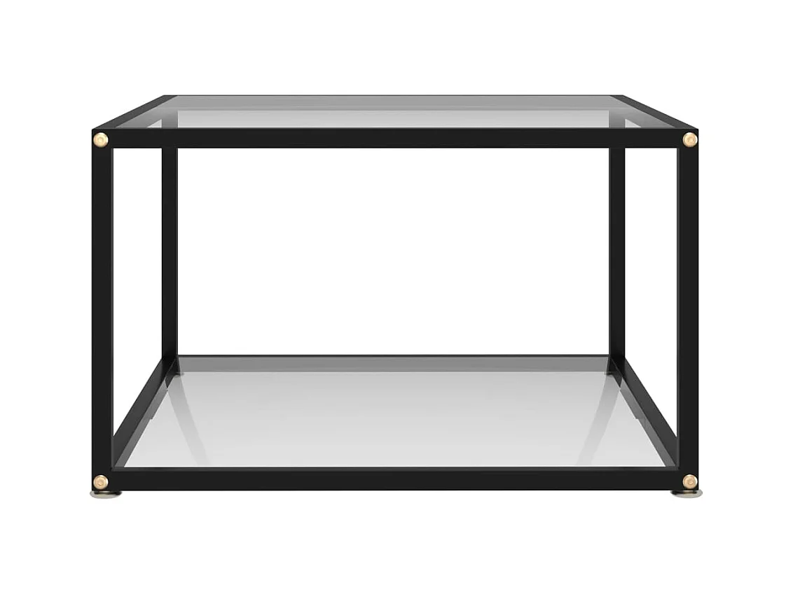 Table basse salon-Table d'appoint Transparent 60x60x35 cm Verre trempé SHL53958