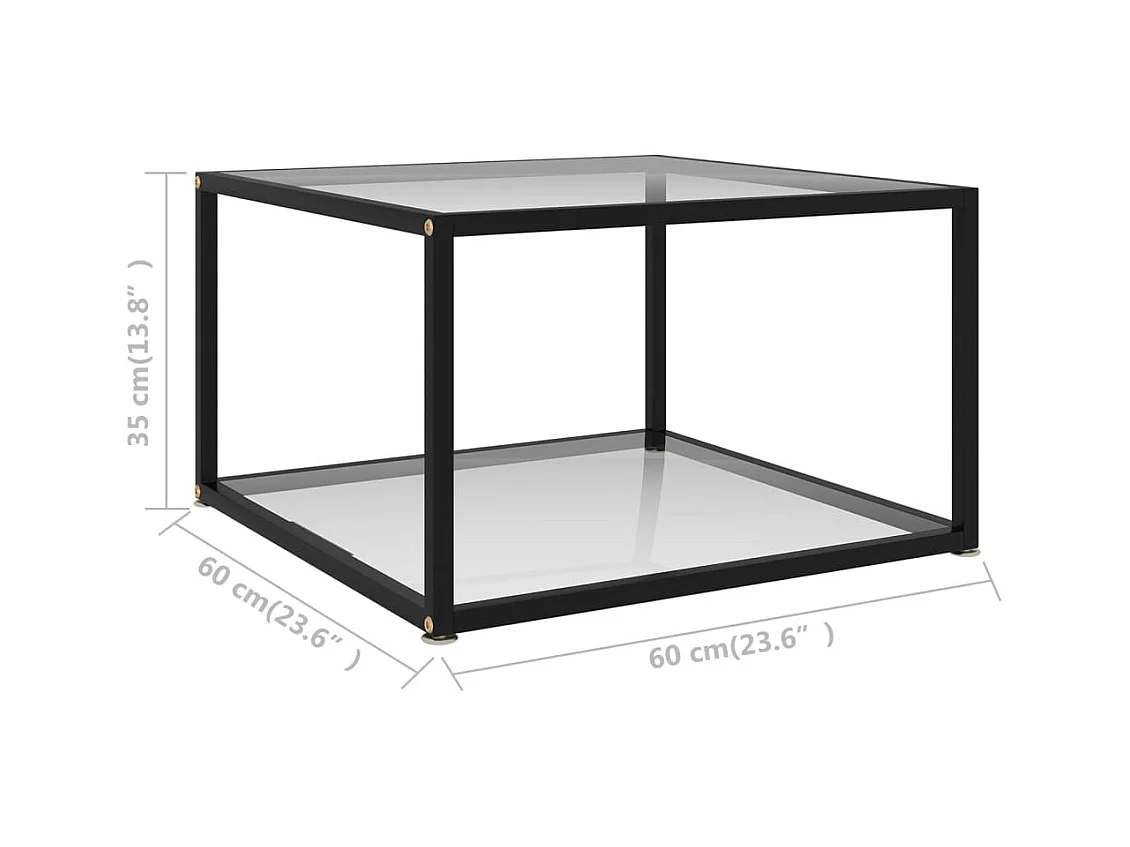 Mesa de centro | Mesa de café | Mesa auxiliar Roble negro 90x90x28 cm Madera contrachapada SHL2747