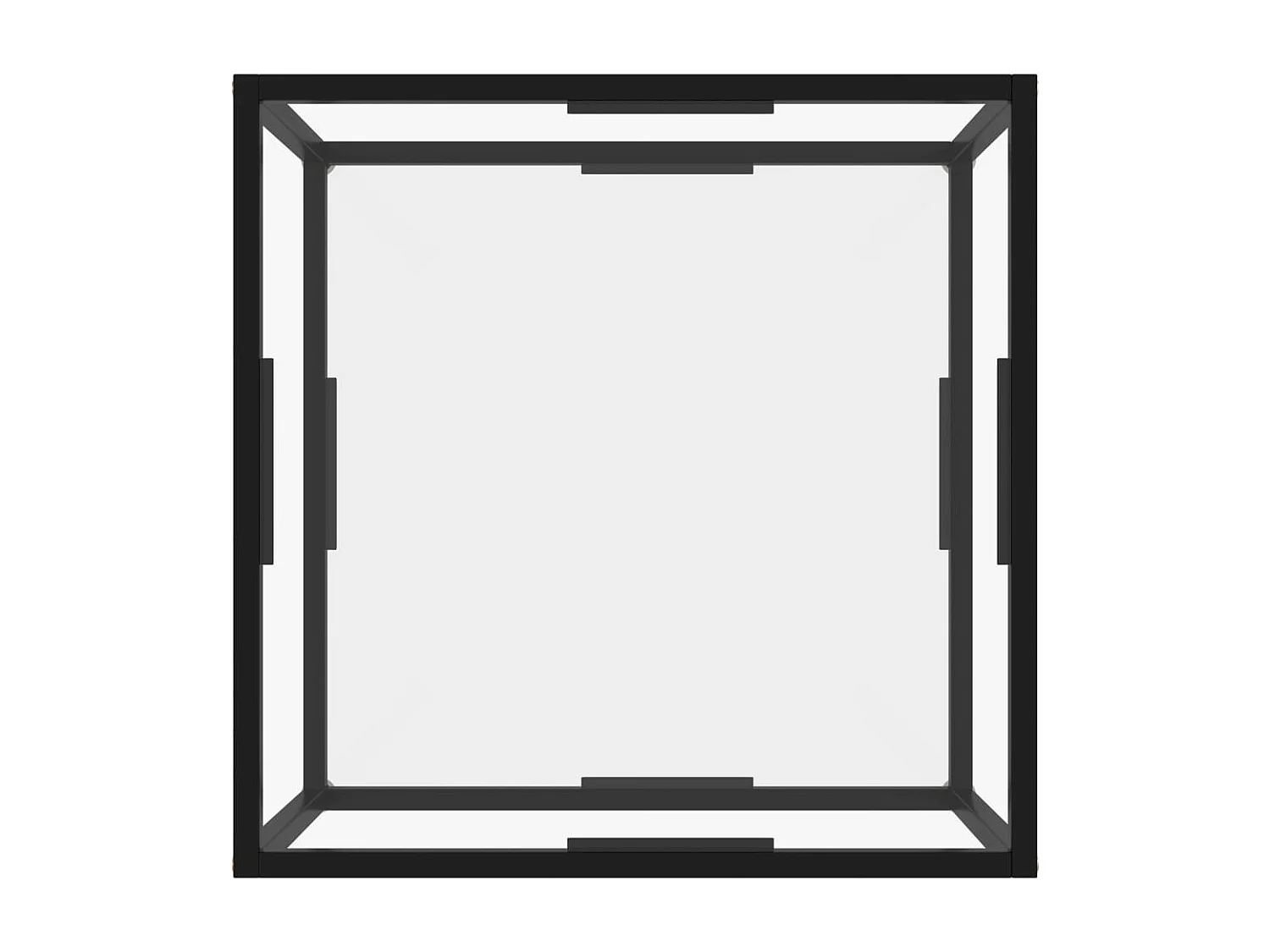 Table basse salon-Table d'appoint Transparent 60x60x35 cm Verre trempé SHL53958